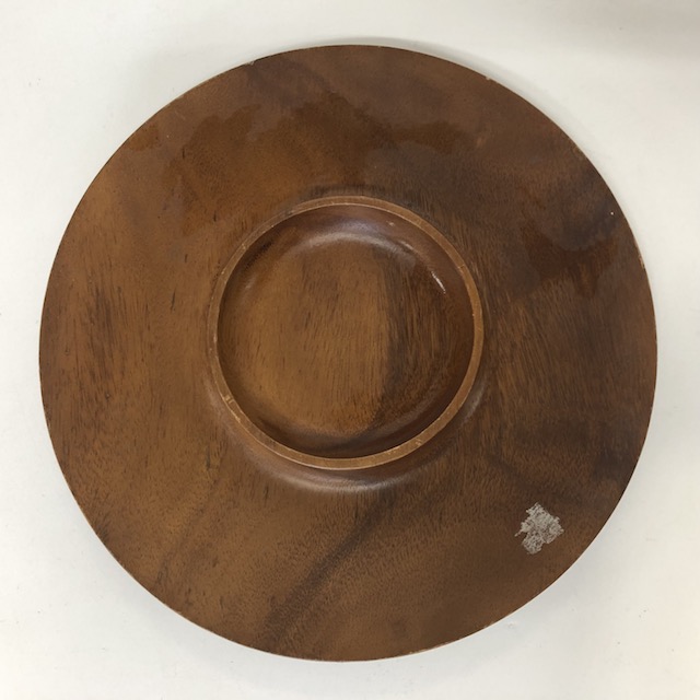 PLATTER, Teak Round Compartment